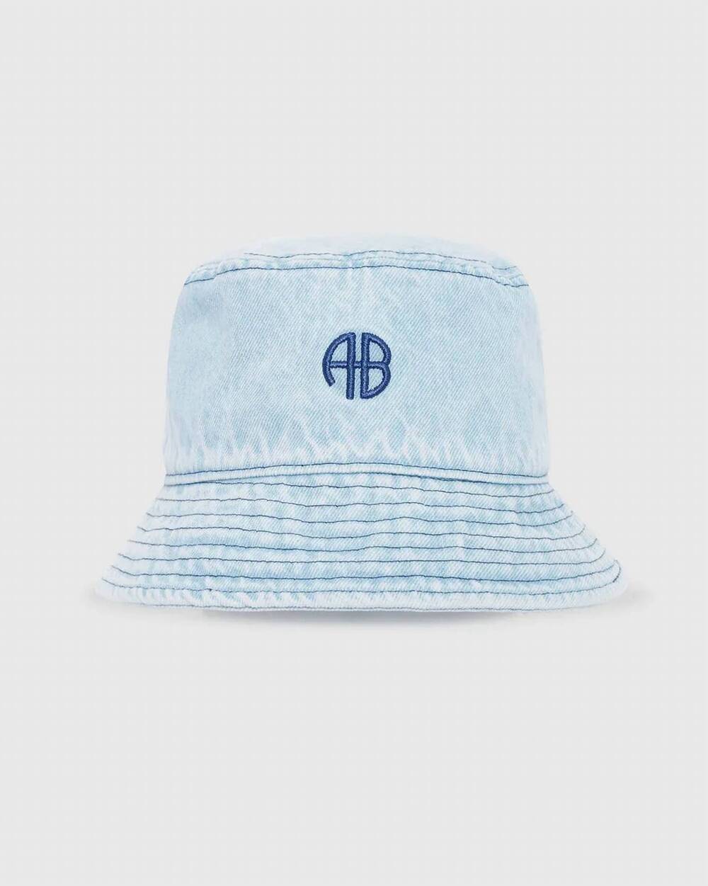 NEW ANINE BING women's nicks bucket hat in lucid blue